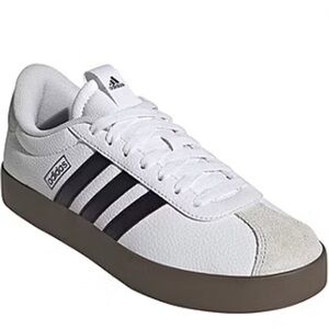 Adidas Women's White Sneakers with Black Accents